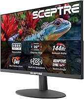 Sceptre 22-Inch Gaming Monitor 144Hz 1080p FHD, HDMI DisplayPort, Built-in Speakers, Eye-Friendly Blue Light Shift, Slim Bezel (E225W-FW144)