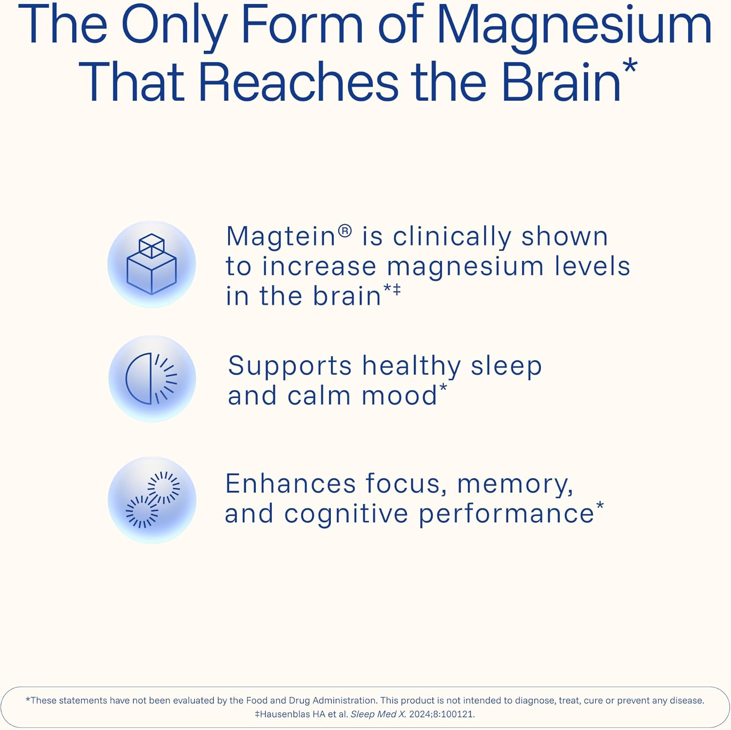 Magnesium L-Threonate Supplement (Magtein), 90 Capsules | Clinically Supported for Brain Health | Optimize Learning, Memory & Focus | 3rd Party Tested (3 Pack) - Image 3