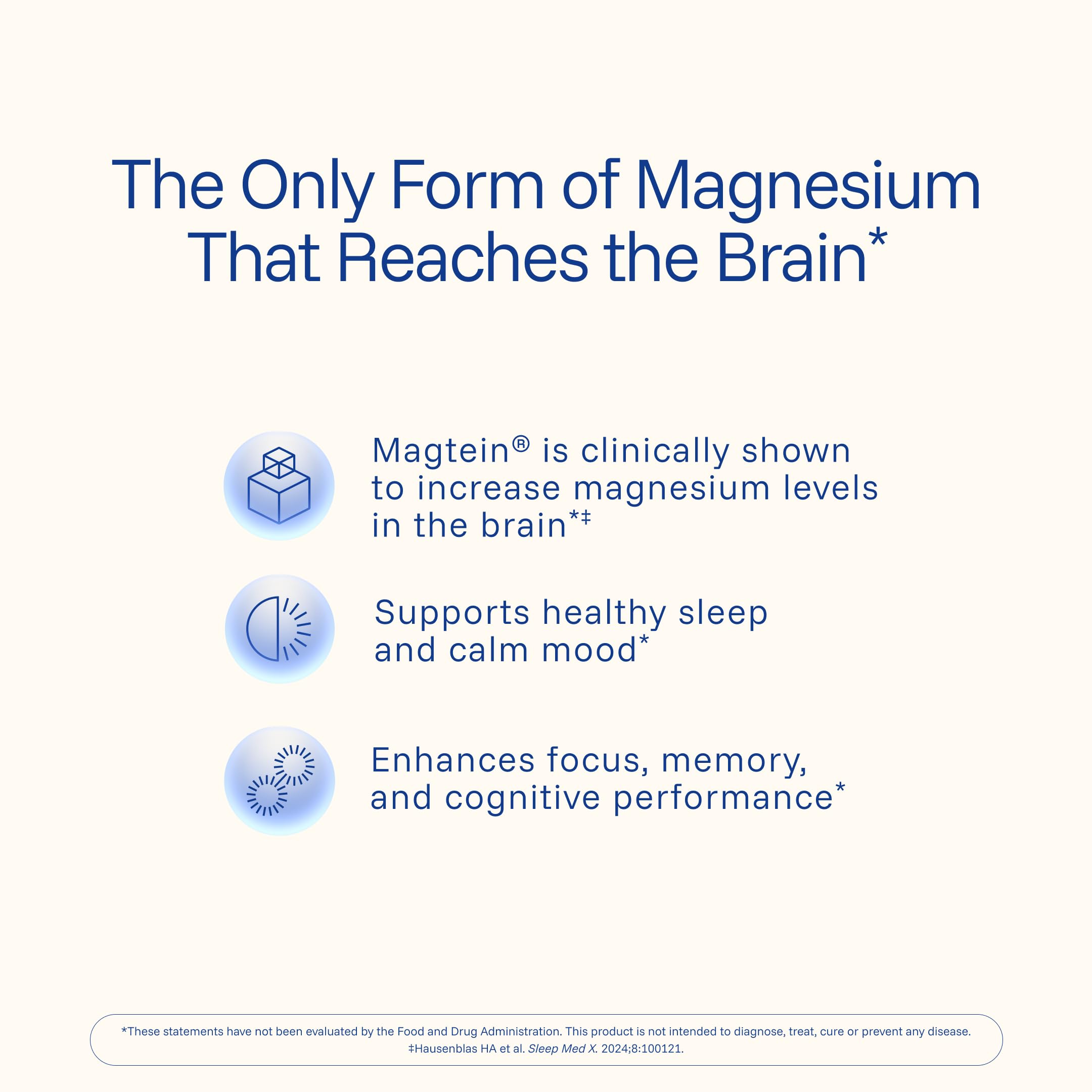 Magnesium L-Threonate Supplement (Magtein), 90 Capsules | Clinically Supported for Brain Health | Optimize Learning, Memory & Focus | 3rd Party Tested (3 Pack) — Amazon image 3