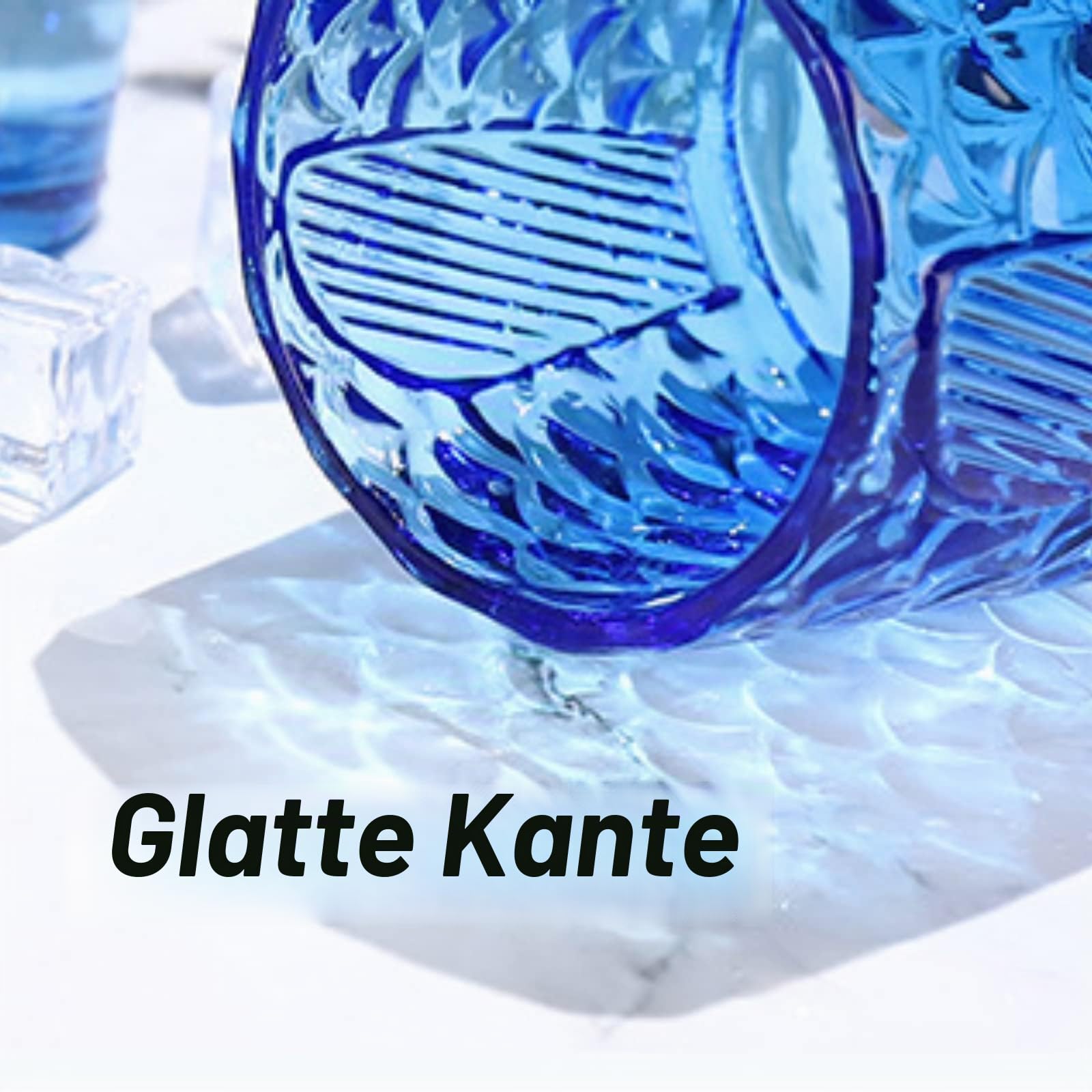 Trinkgläser mit Fisch-Design, stapelbare Trinkgläser, farbiges Getränkeglas, stapelbares Trinkglas, nautische Glaswaren, Fisch-förmige Gläser für Heimdekoration, 4 Stück, Blau
