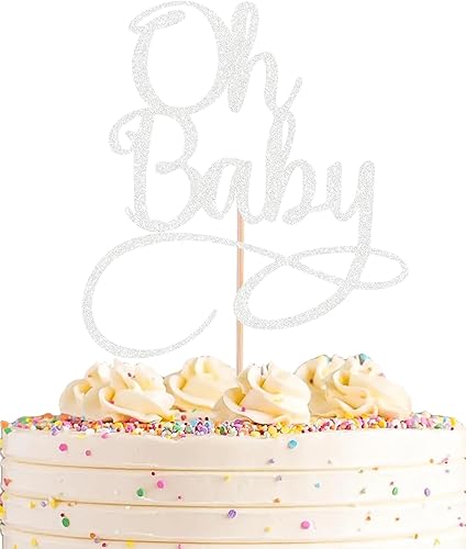 Miniatura 50 de Oh Baby Cake Topper – Suministros de decoración de pastel de fiesta de cumpleaños de bebé de alta calidad, para baby shower, revelación de género