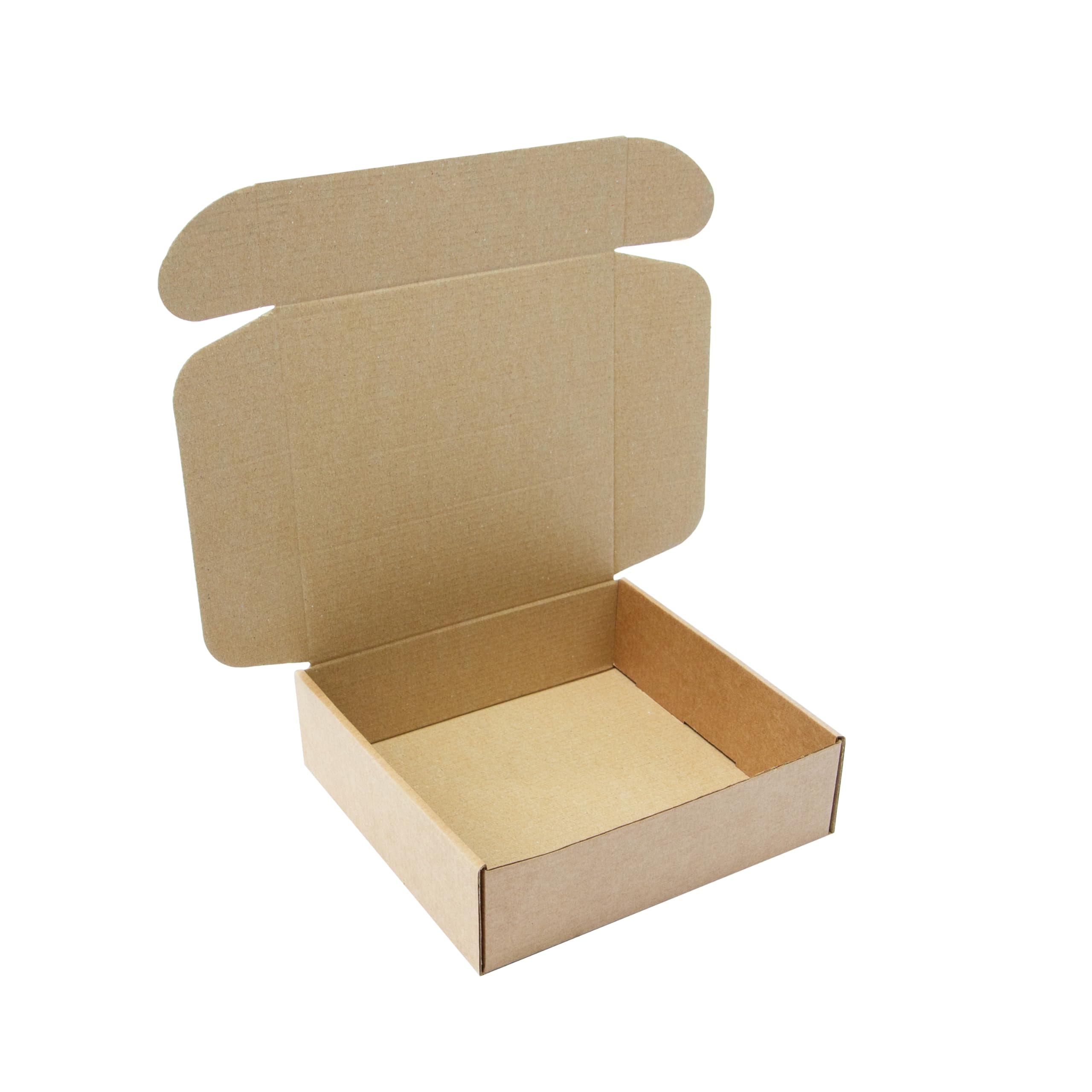 TPBK21 Postal Box 180x180x55mm 7.1x7.1x2.2" Trojan Brown Kraft Small Parcel Postal Packing Mailing Boxes Eco Friendly FSC Certified Biodegradable and Recyclable - Sold in Packs of 25