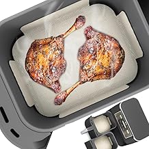 2 x ZauberFry Permanent Silicone Baking Mat Compatible with Ninja Foodi AF400EU, AF451EU, AF500DE, Non-Stick, Silicone Mat, Food Safe and Heat Resistant, Accessories for AirFryer