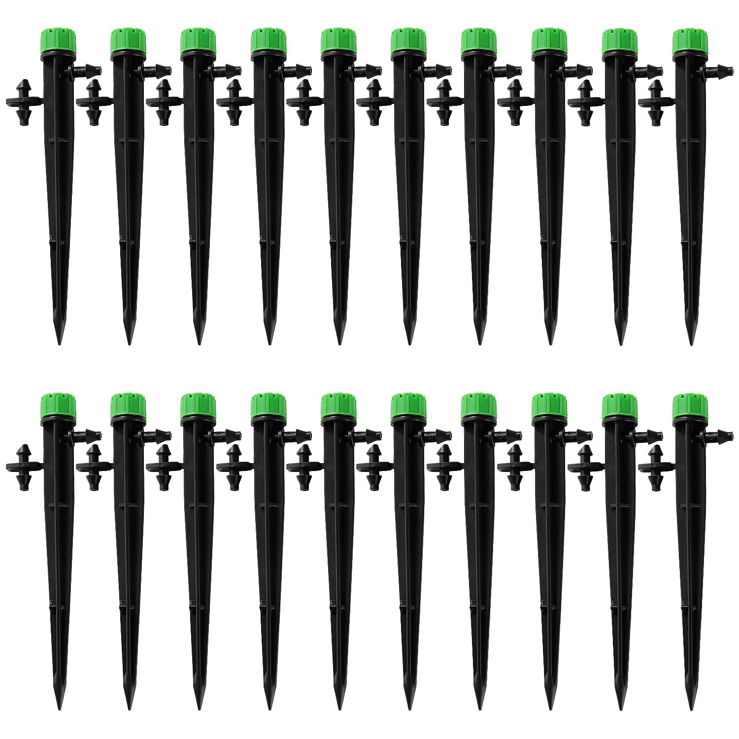 VooGenzek 20 PCS 360 Degree Adjustable Irrigation Dripper Sprinkler