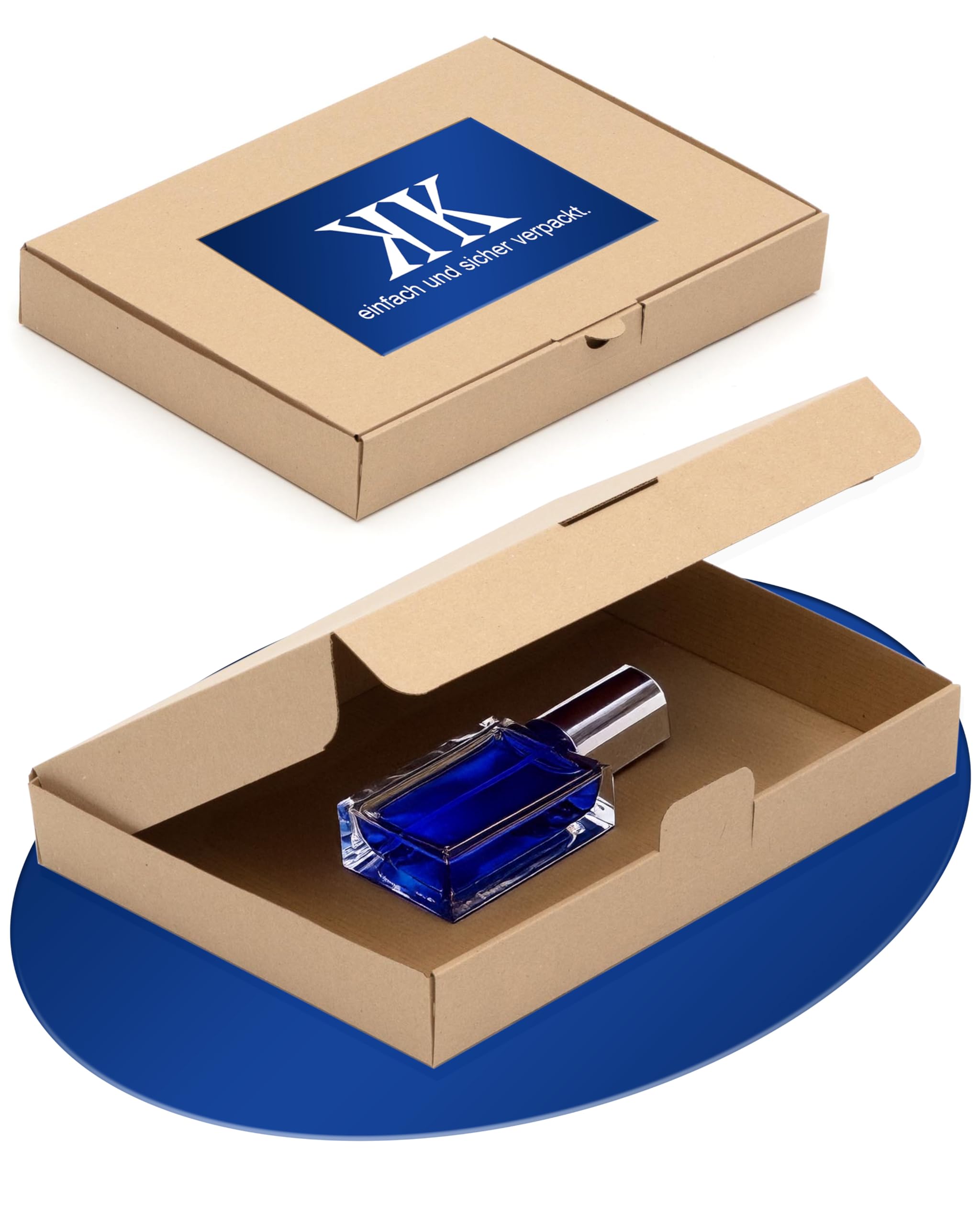 KK Verpackungen Maxibriefkartons 350 x 250 x 50 mm Braun DIN A4+ B4 (Innenmaß 350 x 250 x 50 mm) | 300 Stück, Versandkartons Faltschachteln Maxibrief Post-Kartons für Warensendungen Büchersendungen