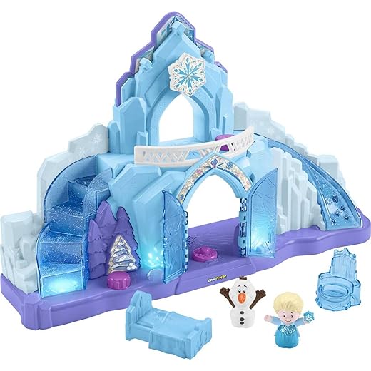 Fisher-Price Little People Toddler Playset Disney Frozen Elsa’s Ice Palace Musical Toy with Elsa & Olaf Figures for Ages 18+ Months (Amazon Exclusive)