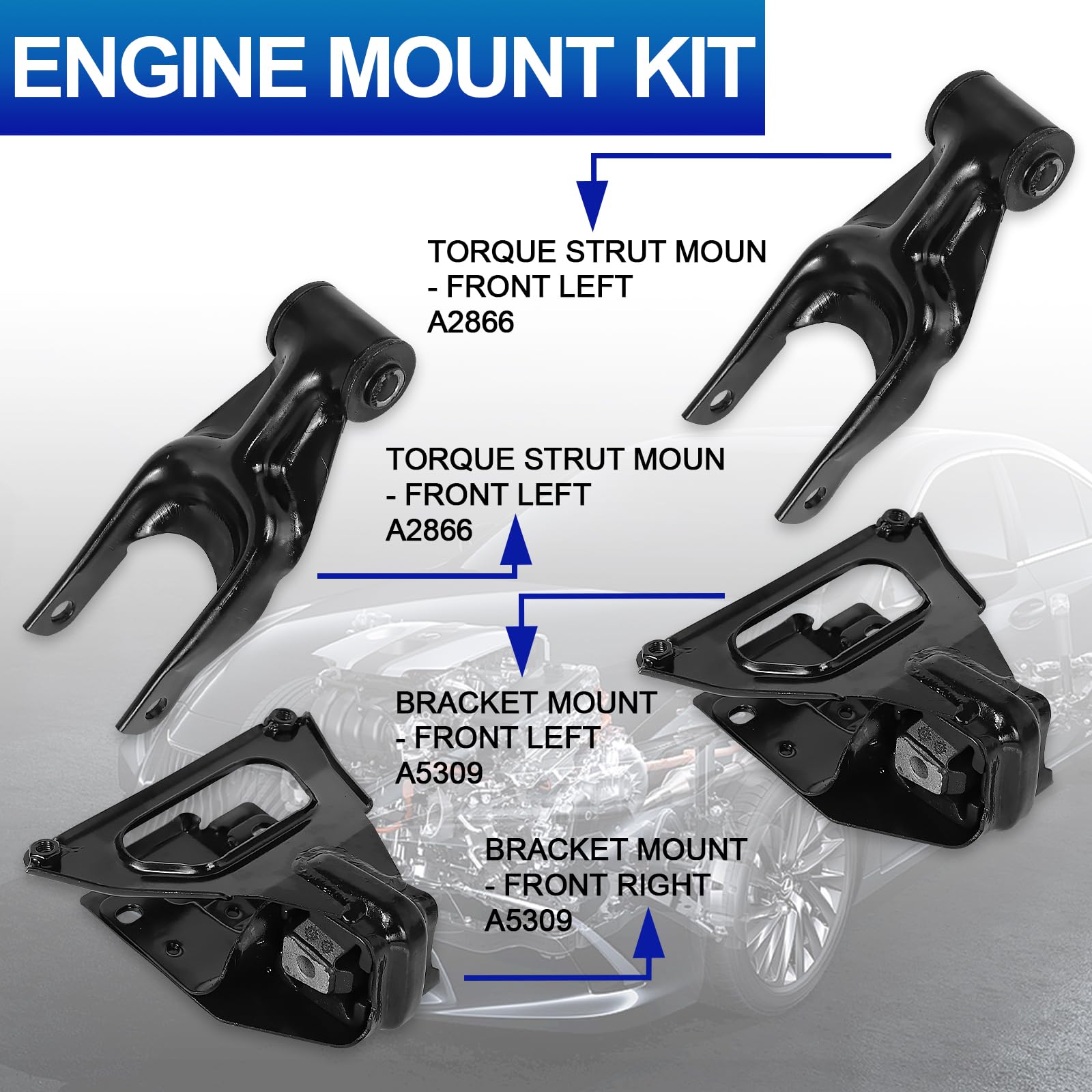 Suspension Strut Mount Kit For Impala, Allure, LaCrosse, Montana More
