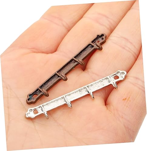 Miniatura 7 de Alasum Mini gancho de cocina, mini casa de muñecas, mini perchero montado en la pared, ganchos de pared para casa de muñecas en miniatura,