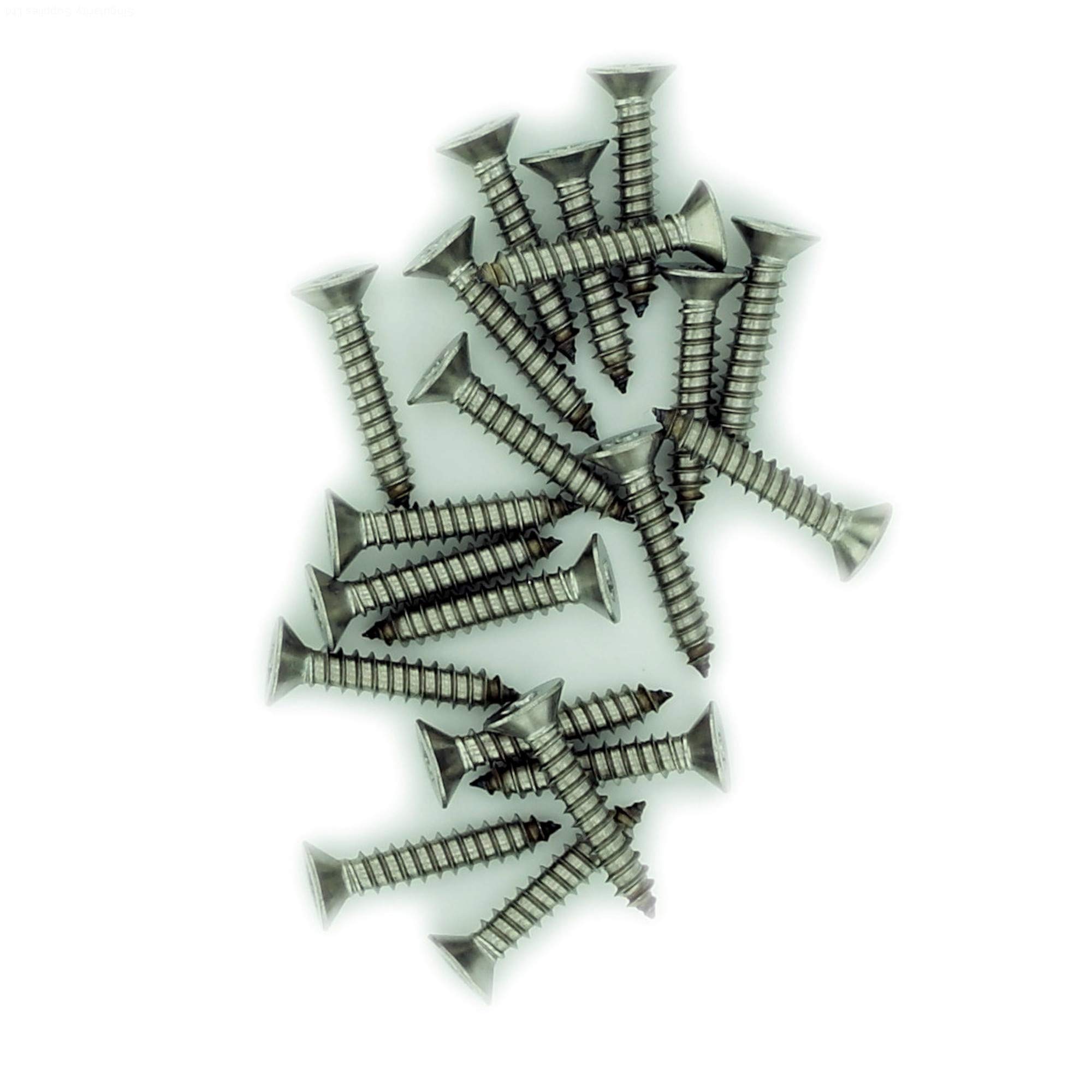 Singularity Supplies No.8 X 1.25 (4.2Mm X 32Mm) Tx Countersunk Self-Tapping Screw - Stainless Steel (A2) (Pack Of 20)