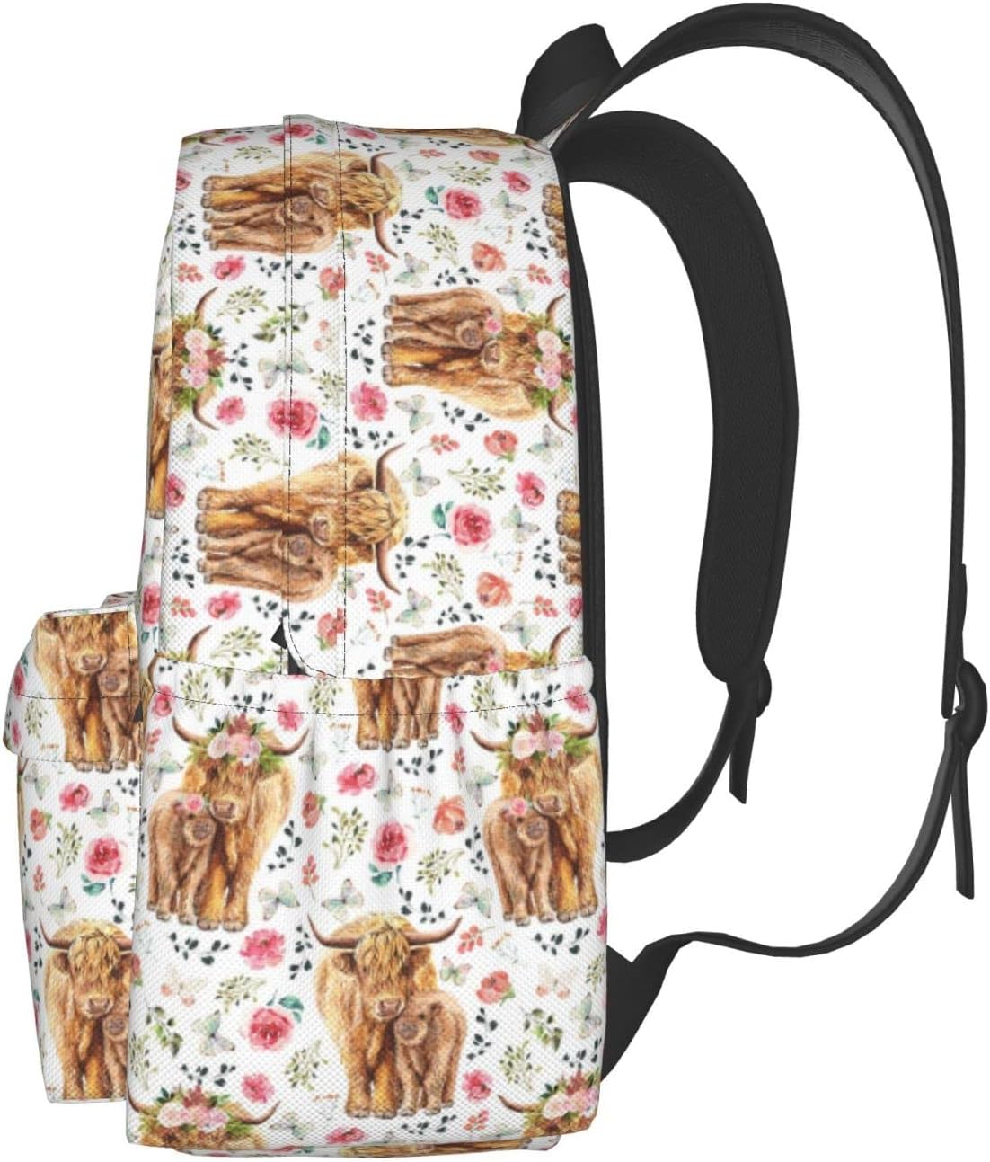 Highland Cow Backpack 16 Inches Lightweight Travel Laptop Backpack - Image 3