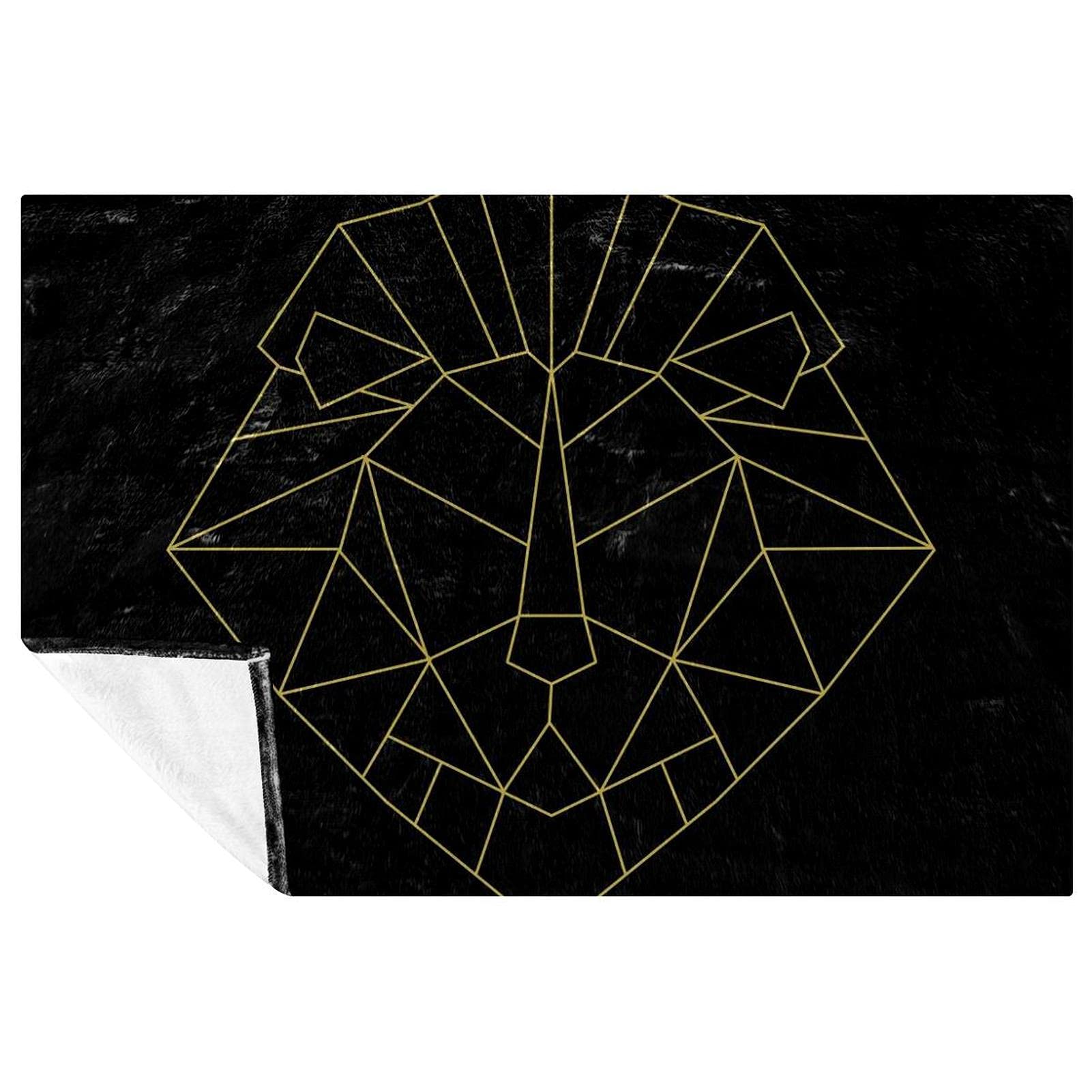 Couverture douce tête de lion un cocon de chaleur pour vos proches
