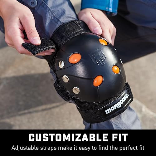Miniatura 2 de Mongoose - Juego de rodilleras y coderas de gel BMX para niños, equipo de protección multideportivo para niños y niñas de 8 años en adelante,