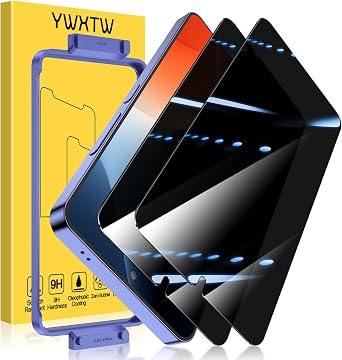 YWXTW EZ Unlock for Samsung Galaxy S25 Ultra Privacy Screen Protector, [0.01S Ultrasonic Fingerprint Support] [Not Glass] 23 Anti Spy Private S25 Ultra Screen Protector Case Friendly, 2 Pack