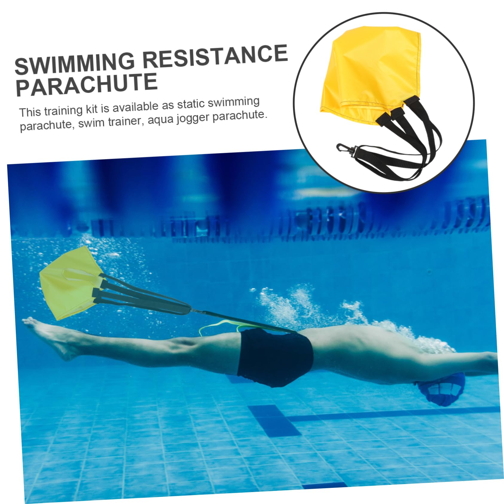 TOYANDONA Paraguas De Resistencia para Natación Entrenador De Natación para Equipo Flotante para Entrenamiento Clases De Natación Accesorios Ayuda para Nadar Paracaídas De