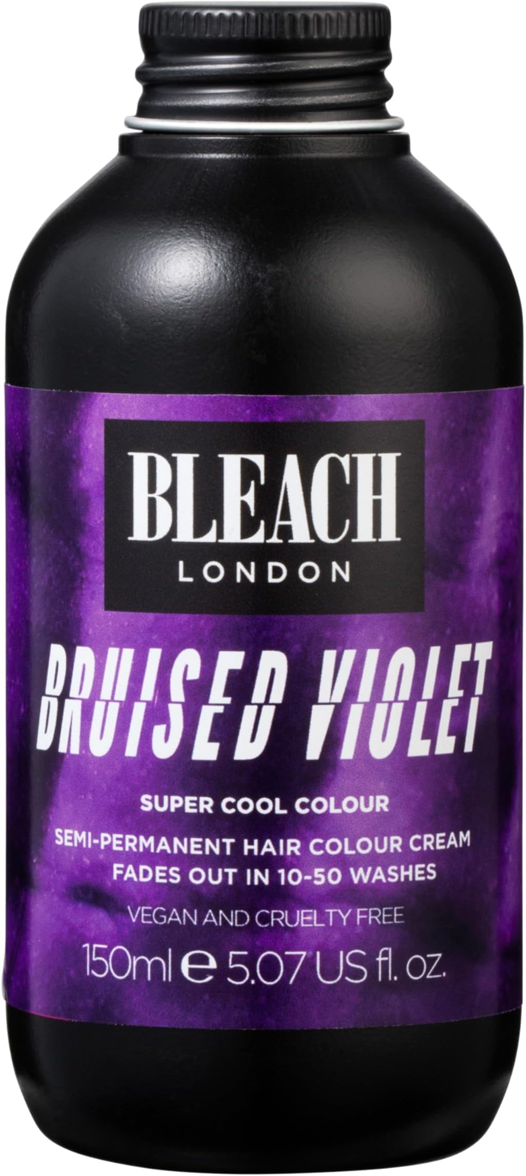 BLEACH LONDON Bruised Violet Color - Semi-Permanent Hair Color, Deep Dramatic Purple, Vegan, Cruelty Free, Temporary Hair Color Cream, 5.07 fl .oz