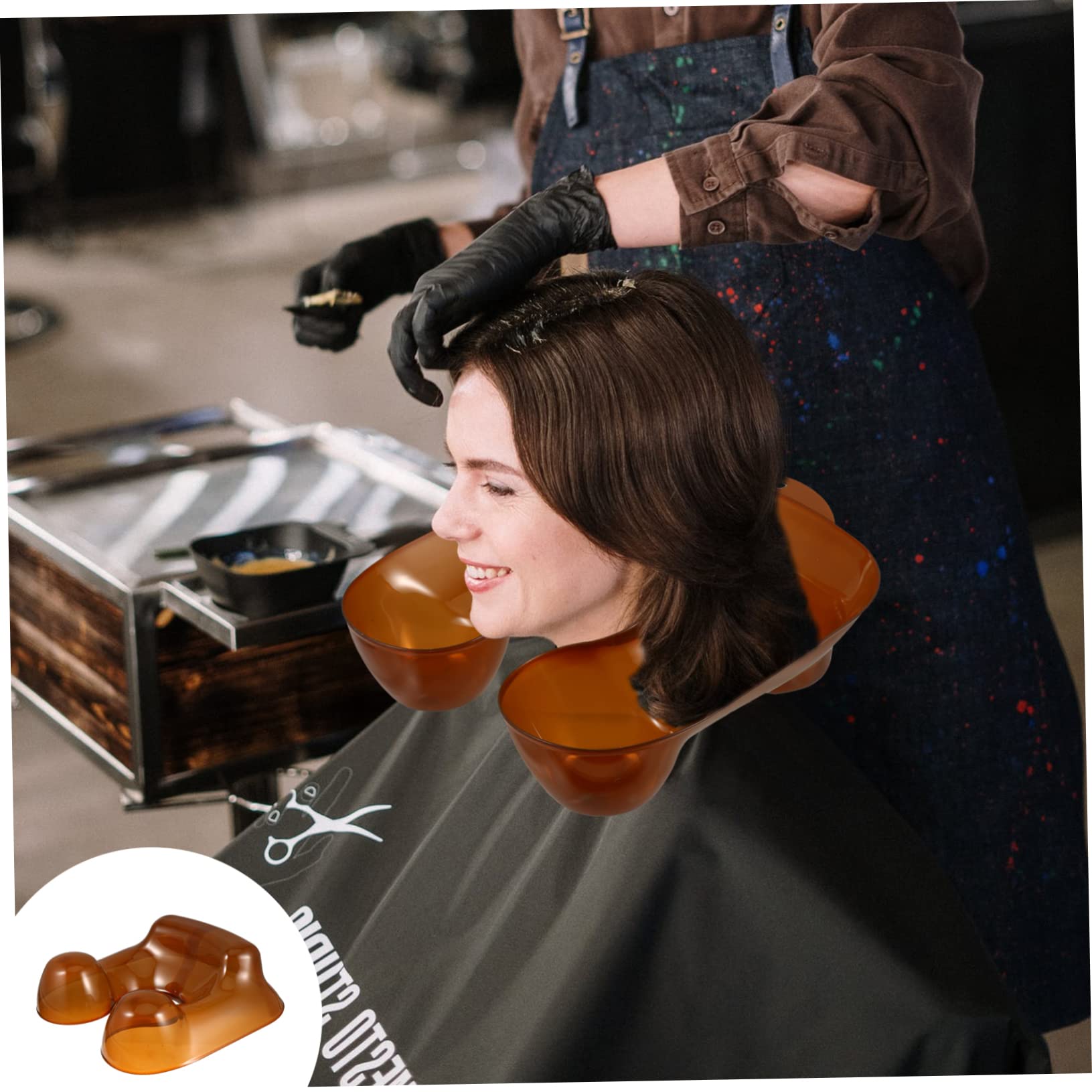 OUNONA Récipient à Shampoing en PVC pour Bac Teinture, Plateau de Lavage Cheveux, Plateau pour Cou de Cheveux, Protège Vêtements