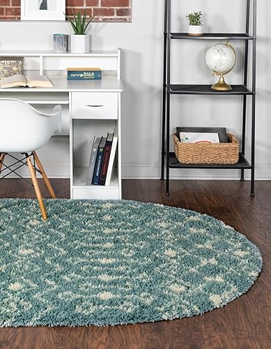 Miniatura 7 de Unique Loom Alfombra marroquí Trellis Shag Collection - Meknes (2 pies 7 pulgadas x 10 pies, color blanco y negro)