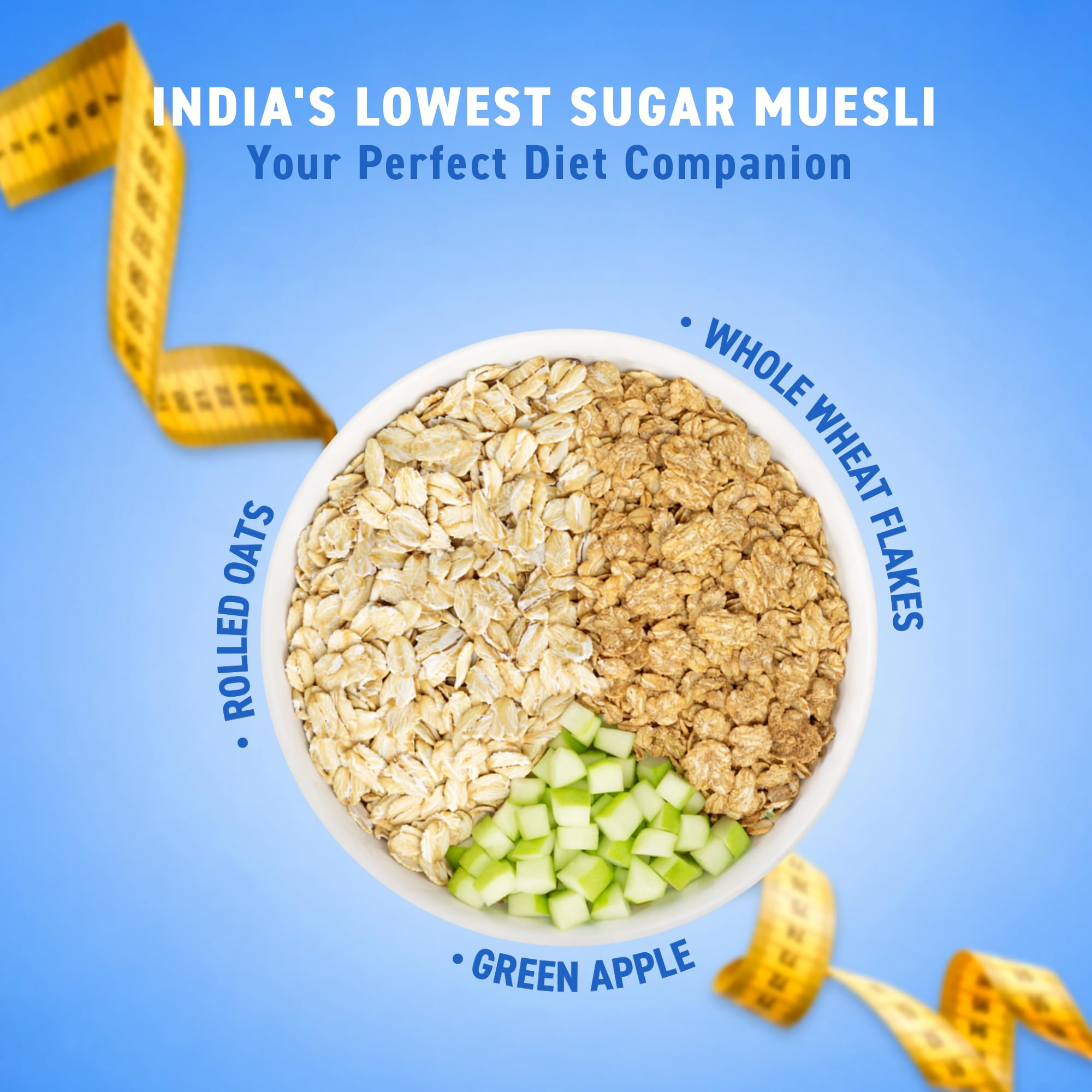 Bagrry’s No Added Sugar Muesli 1kg Jar | 0% Added Sugar | 90% Whole Grains | 60% Fibre Rich Oats | High Fibre & Source of Protein | Plant-Based Breakfast Cereal | No Nuts, No Corn Flakes | No Added Preservatives | No Palm Oil 4