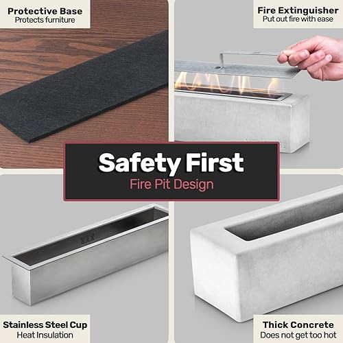 Miniatura 7 de Paquete de 3 fogatas de mesa y combustible de etanol