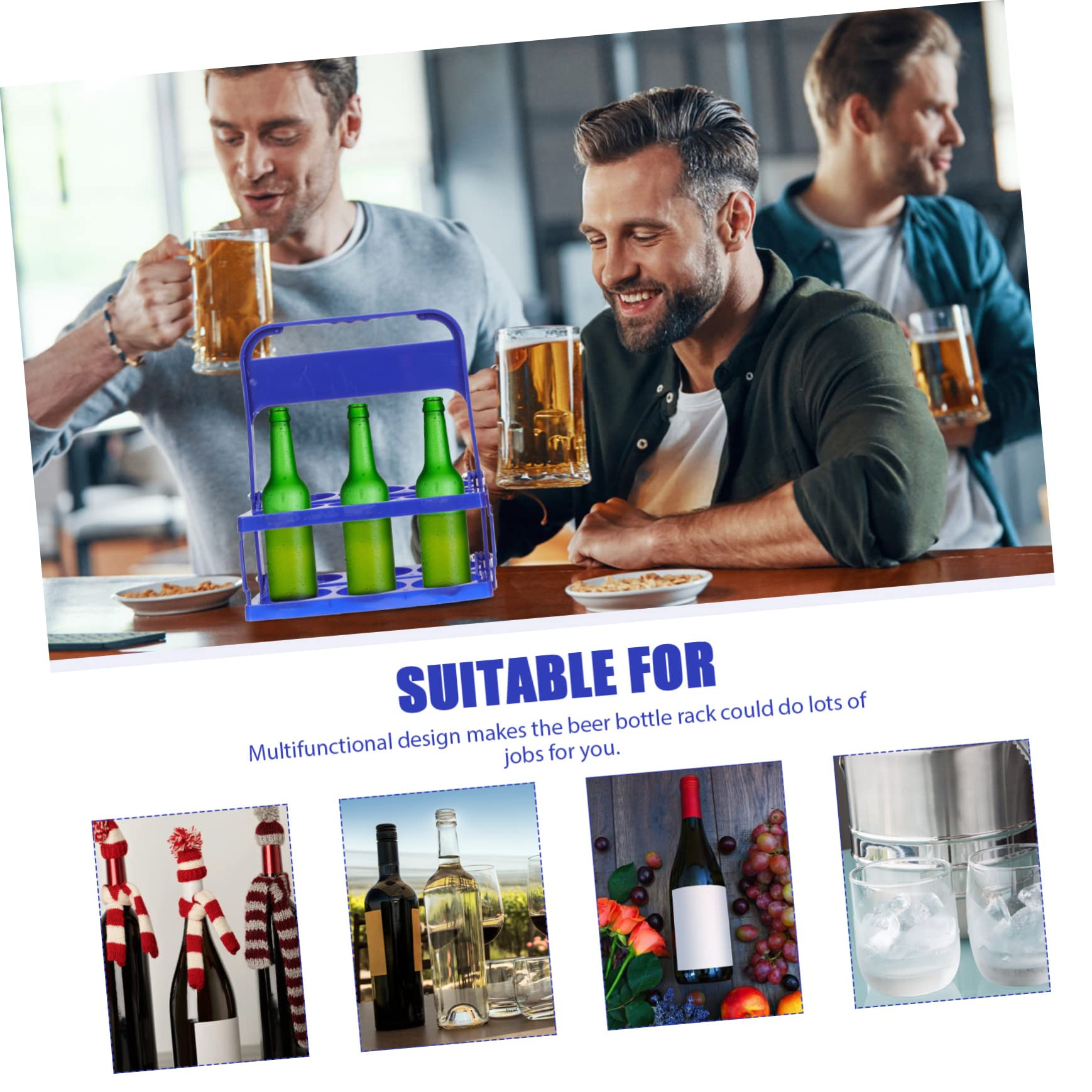 2 Stück Faltbare Kunststoff Bierflaschenträger für Täglichen Gebrauch