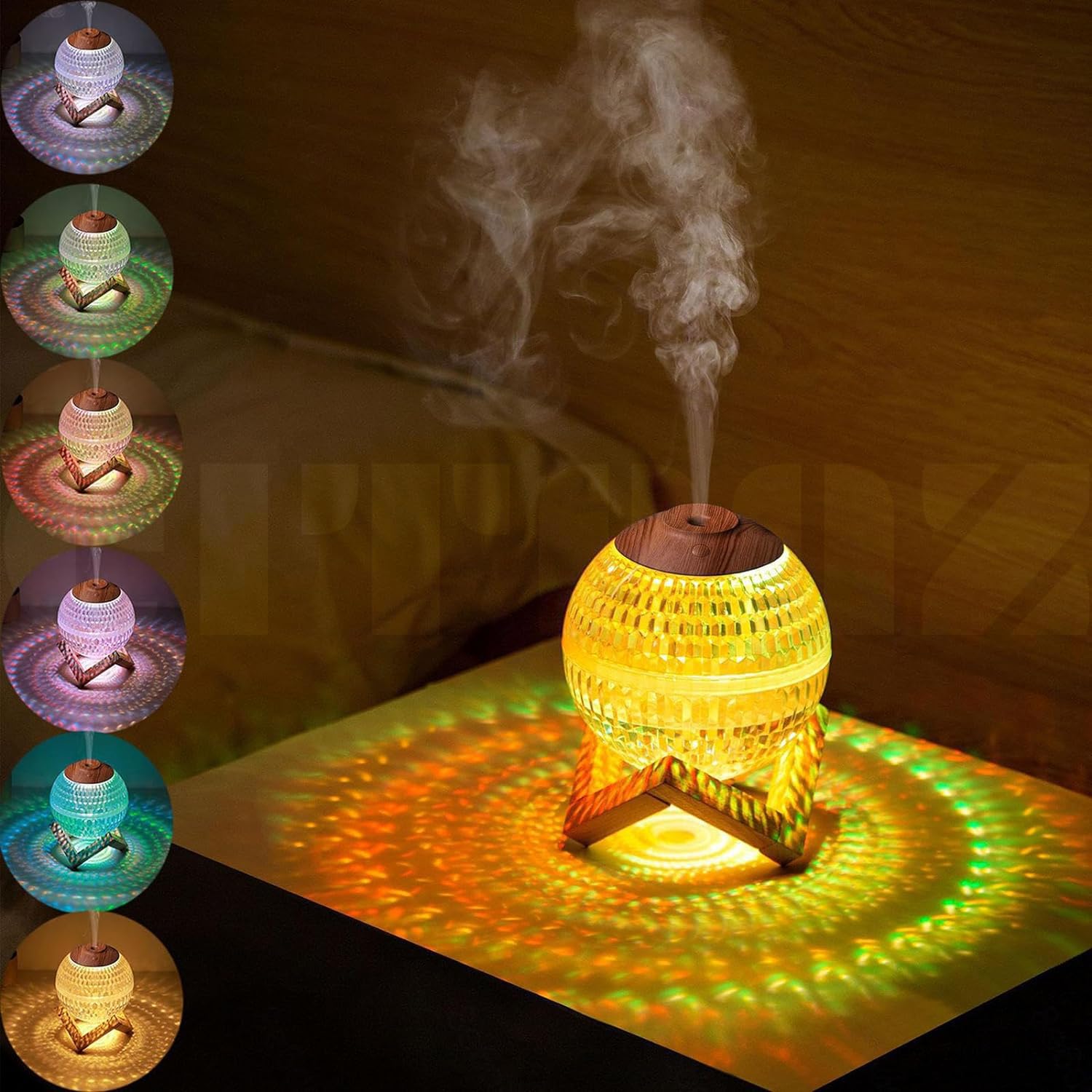 2-in-1 Quiet Humidifier & Diffuser, USB Colorful Atmosphere Night Light Crystal Ball Humidifier, 2 Mist Modes, Auto Power-Off, for Car Home Office Bedroom, Christmas Gifts-image-22