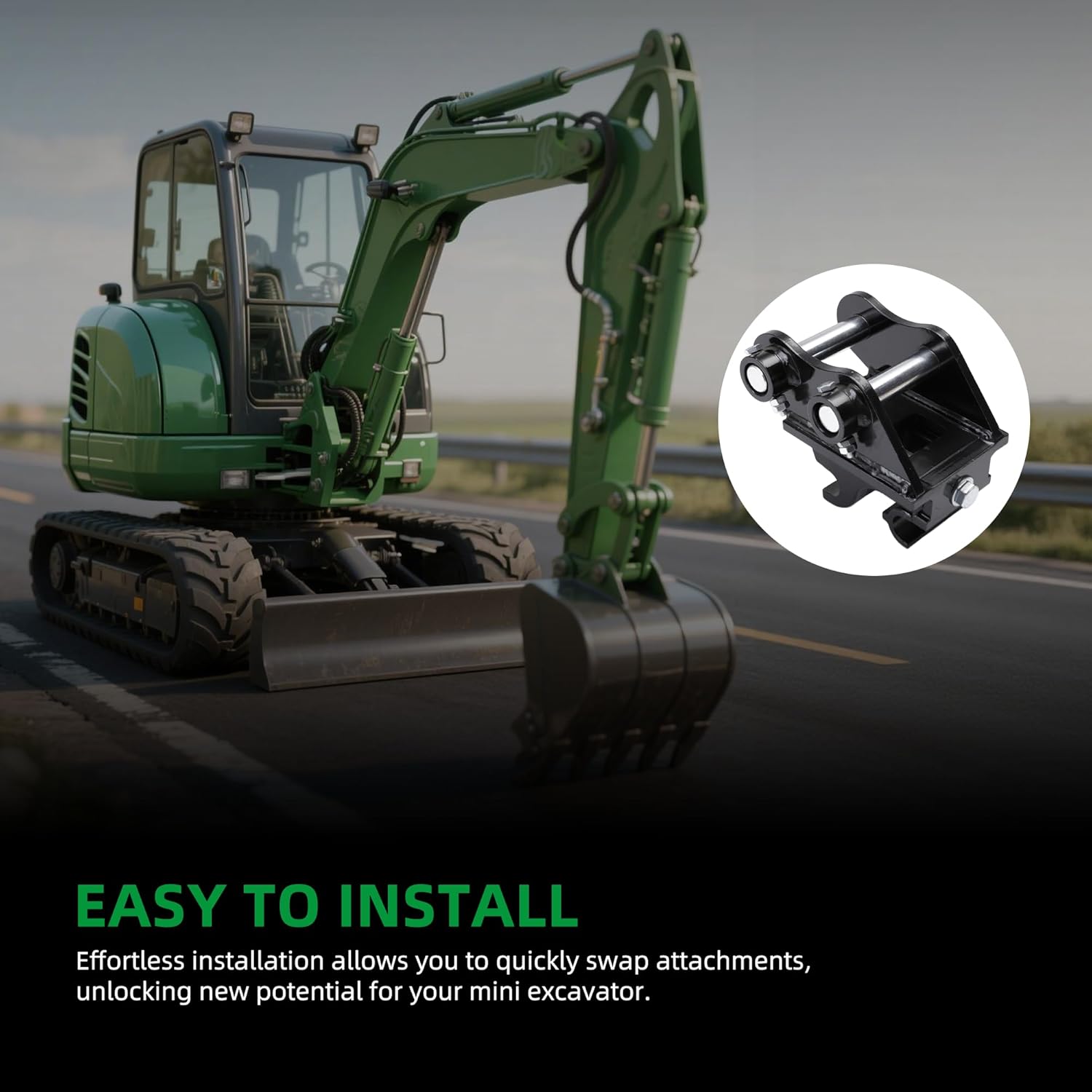 Mini Excavator Quick Change Hitch,Excavator Attachments Quick Hitch for Small Digger Quick Coupler,Fit Most of to 0.8-2 tons Mini Excavators - Image 8