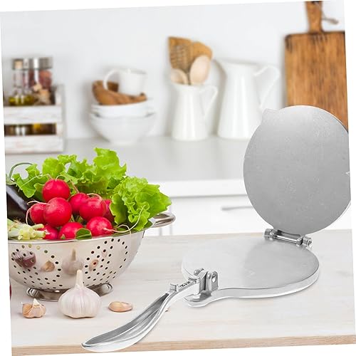 Miniatura 2 de BESPORTBLE Prensa de masa Prensa de tortilla Máquina de prensa de pastel Harina Sandwich Pan de hierro fundido Tortilla Pan Plancha Accesorios para