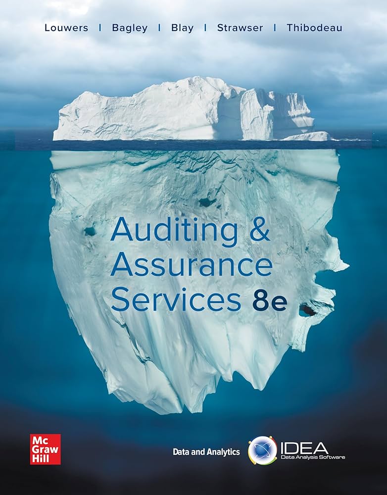 Auditing & Assurance Services, (Timothy J. Louwers, Penelope Bagley, Allen Blay, Jerry Strawser, Jay Thibodeau, 2021) 8th Edition test bank cover - ISBN 9781260703733