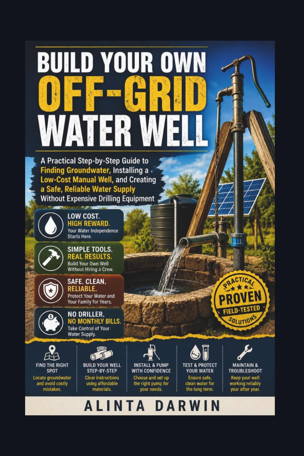 BUILD YOUR OWN OFF-GRID WATER WELL: A Practical Step-by-Step Guide to Finding Groundwater, Installing a Low-Cost Manual Well, and Creating a Safe, ... Supply Without Expensive Drilling Equipment