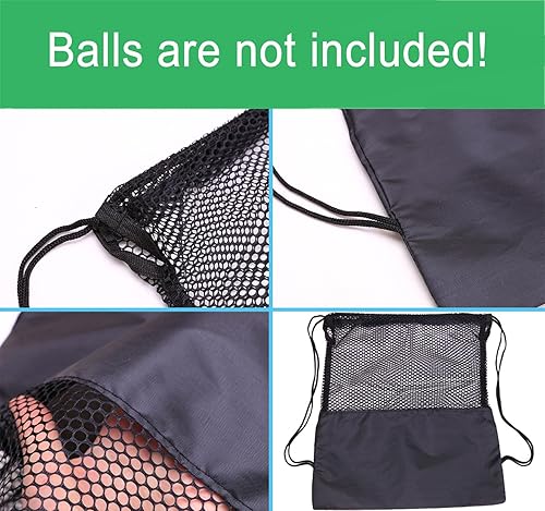 Miniatura 6 de Selbst Tolva de pelota de tenis, cesta de pelotas de tenis, colector portátil de pickleball con bolsa de transporte de malla, recogedor