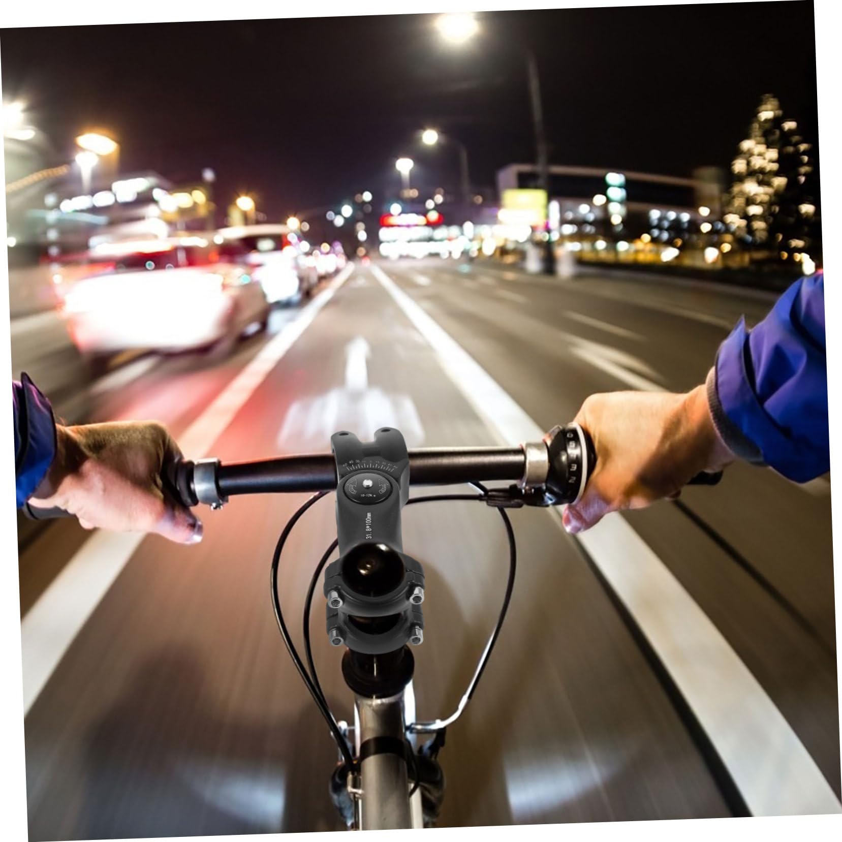 ibasenice Potence VTT Rehausseur De Guidon Vélo De Montagne Élévateur De Montagne Étendu Monter Tiges Lumière Potence De Guidon Réglable Éleveur Léger Black Alliage D'aluminium