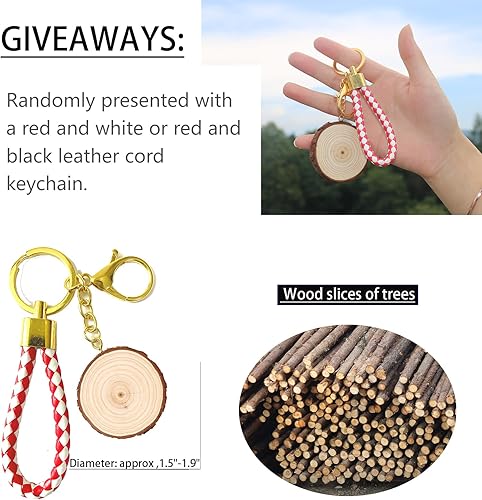 Miniatura 7 de SENMUT Rebanadas de madera natural, 30 unidades de círculos de madera preperforados de 2.0 a 2.45 pulgadas para manualidades, rebanadas de madera de