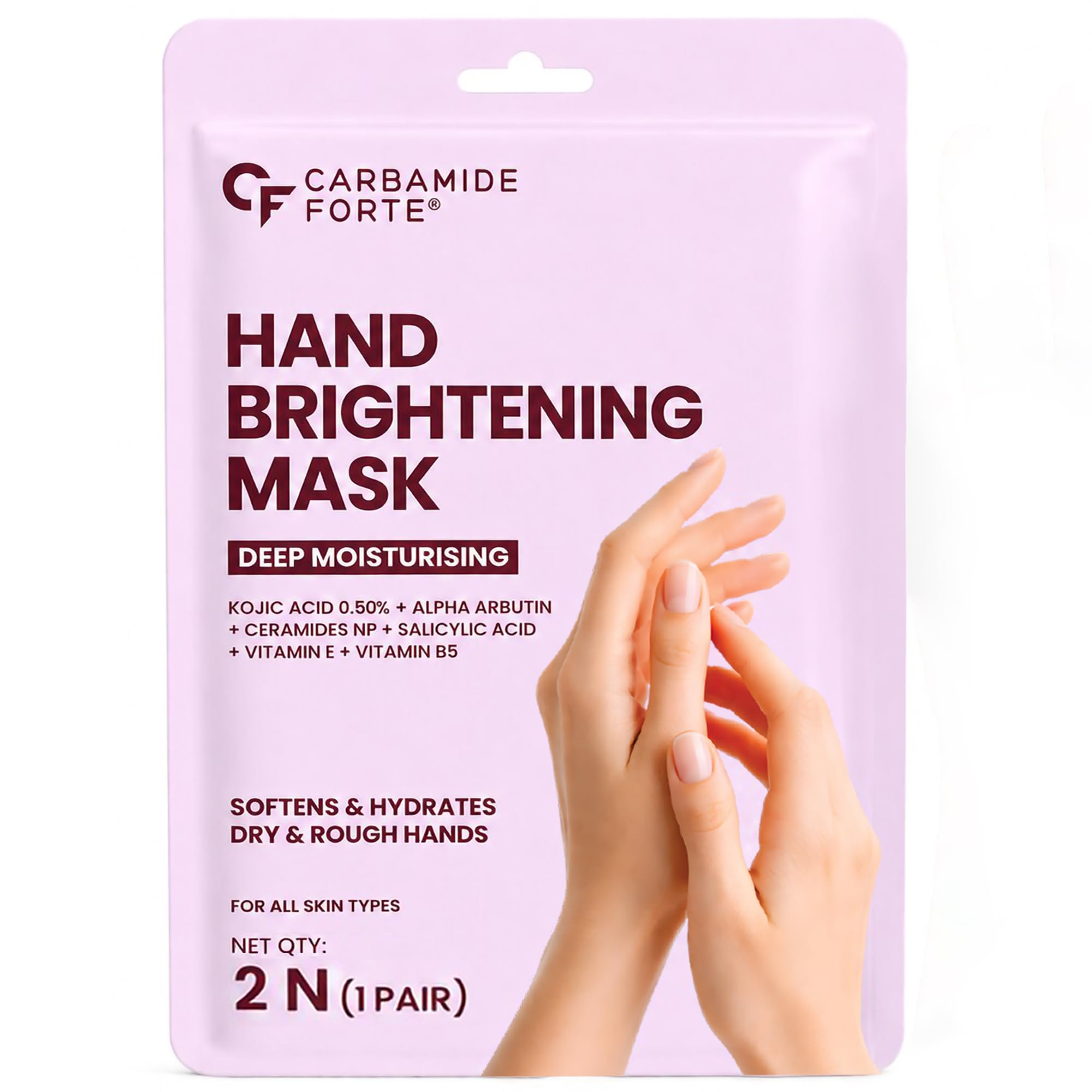 Carbamide Forte Hand Mask with Kojic Acid, Alpha Arbutin, Ceramides, Salicylic Acid, Vitamin E & B5 | Deep Moisturising Hand Mask Sheet for Soft & Smooth Hands | Helps Reduce Tanning, Pigmentation & Dryness - 1 Pair-image-29