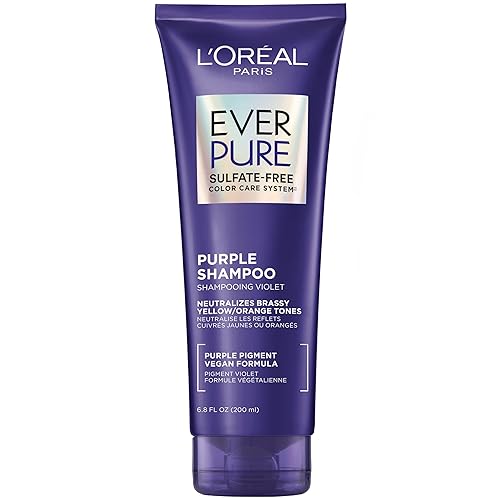 LOreal Paris EverPure ChampĂş morado tonificante de latĂłn sin sulfatos para cabello rubio decolorado plateado o marrĂłn 68 onzas lĂquidas el embalaje LOreal Paris EverPure ChampĂş morado tonificante de latĂłn sin sulfatos para cabello rubio decolorado plateado o marrĂłn 68 onzas lĂquidas el embalaje