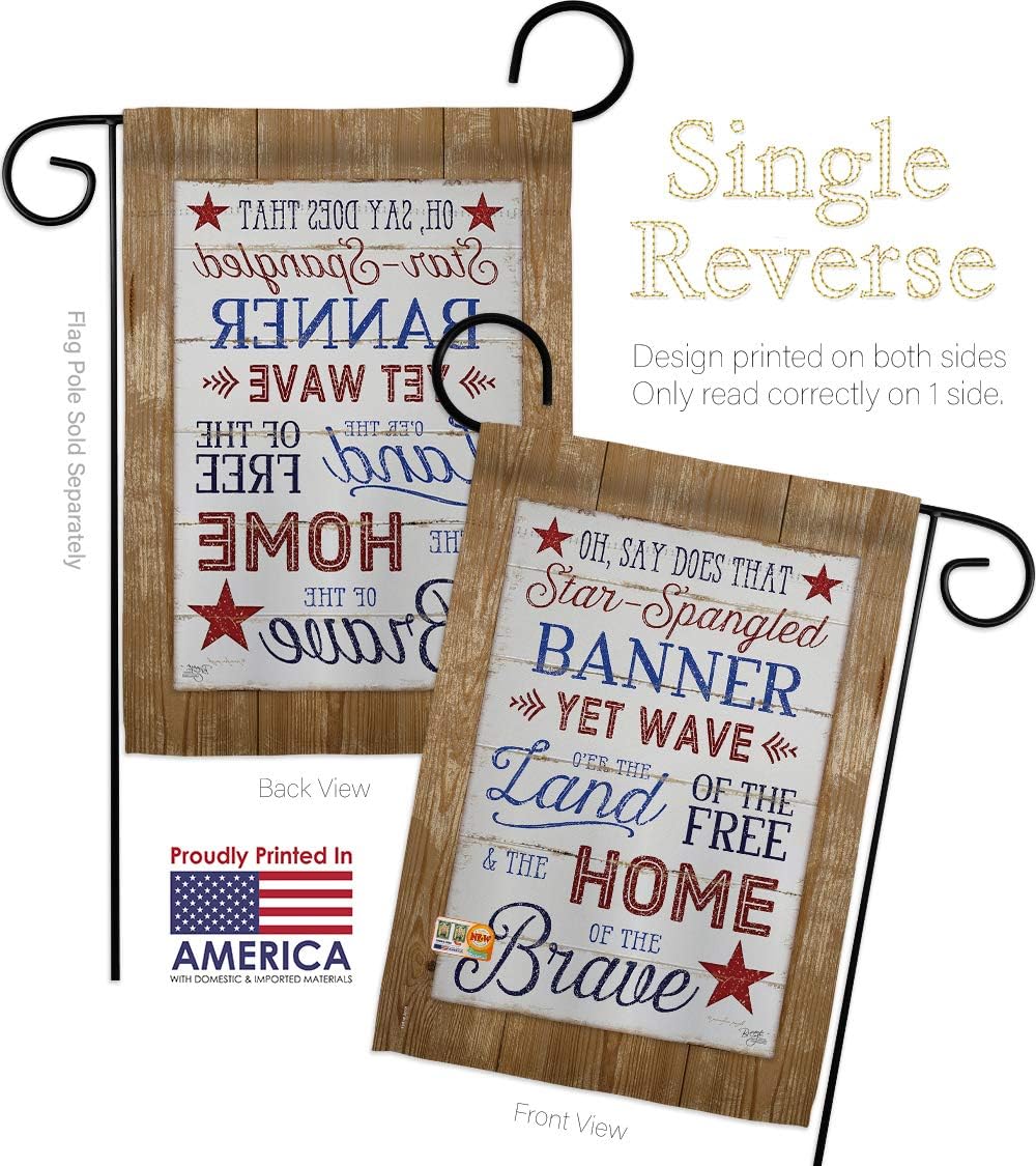 Star and Stripes Spangled Pride Garden House Flags Set Patriotic Patriotism Independence Memorial United State American Small Decorative Gift Yard Banner Made In USA 28 X 40