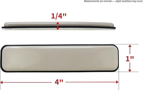 Miniatura 6 de Shepherd Hardware 9241 - Tiras deslizantes adhesivas para muebles de 1 pulgada x 4 pulgadas, paquete de 4, color negro