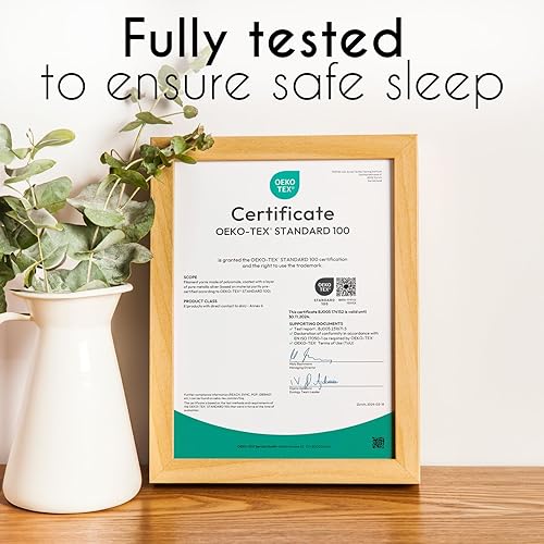 Miniatura 4 de Adamson Grounding - Sábana bajera ajustable, tamaño King, fibra plateada pura y algodón orgánico + cable de conexión a tierra + bolígrafo probador