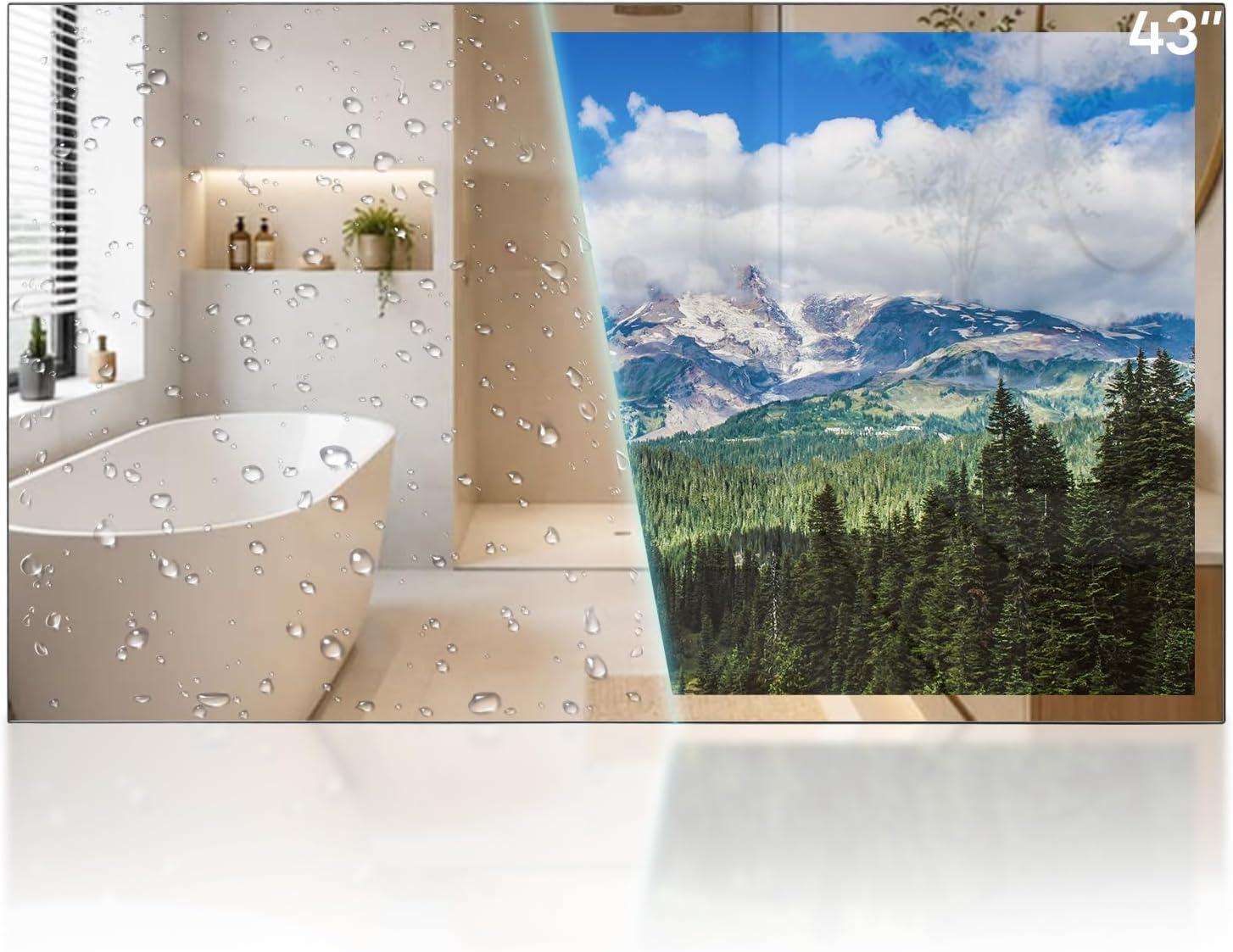 Elecsung 43 inch 4K UHD Smart TV, IP65 Waterproof