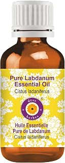 dève herbes Pure Labdanum Essential Oil (Cistus ladaniferus) Natural Therapeutic Grade Steam Distilled 5ml (0.16 oz)