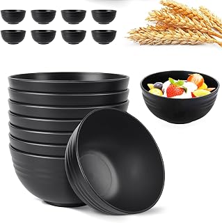 Set of 8 Cereal Bowls, 700ml Breakfast Bowls Large Bowls, Salad Bowls, for Salad, Fruit, Soup, Cereal, Ramen, Salad, Buffet, Snacks