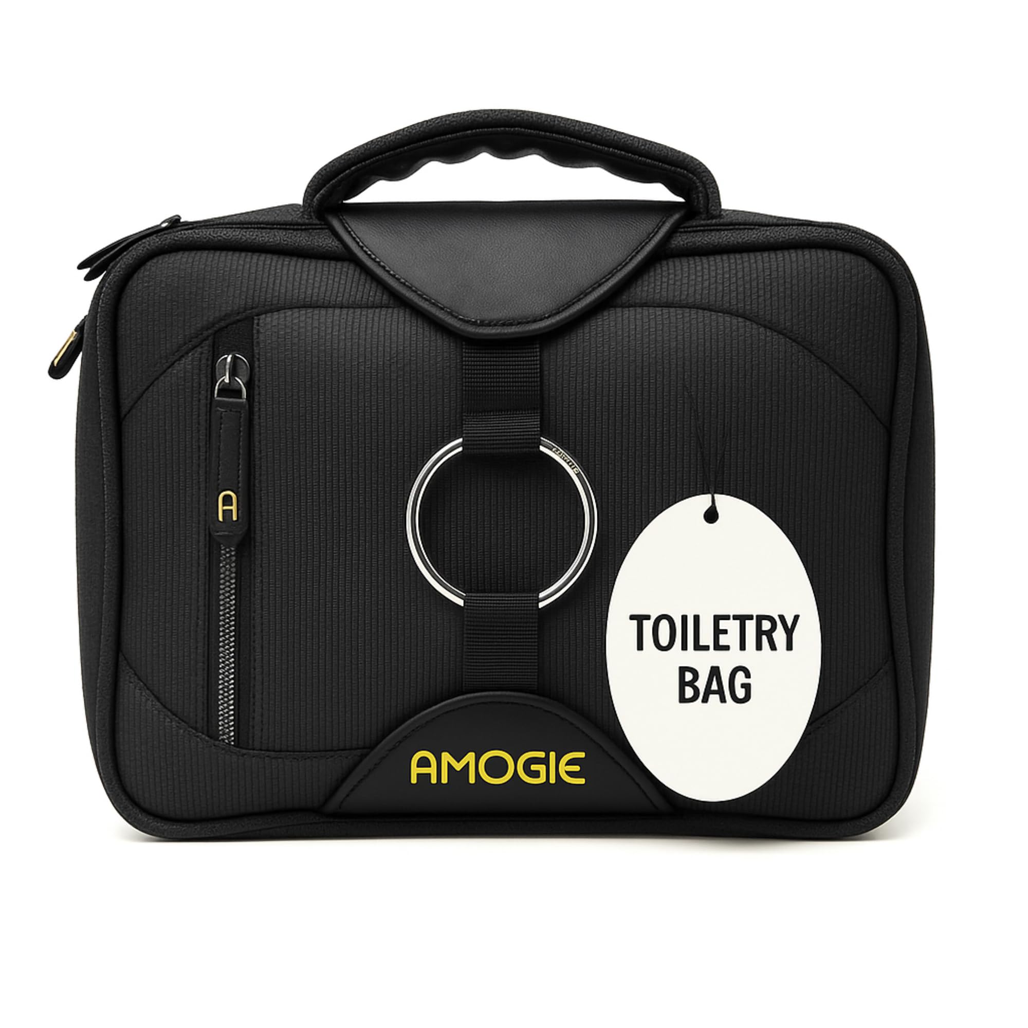 Kit de viaje de aseo | Neceser colgante para hombre, bolsa de afeitado para viajes de hombre, Negro/Plomizo, Neceser moderno con gancho para colgar