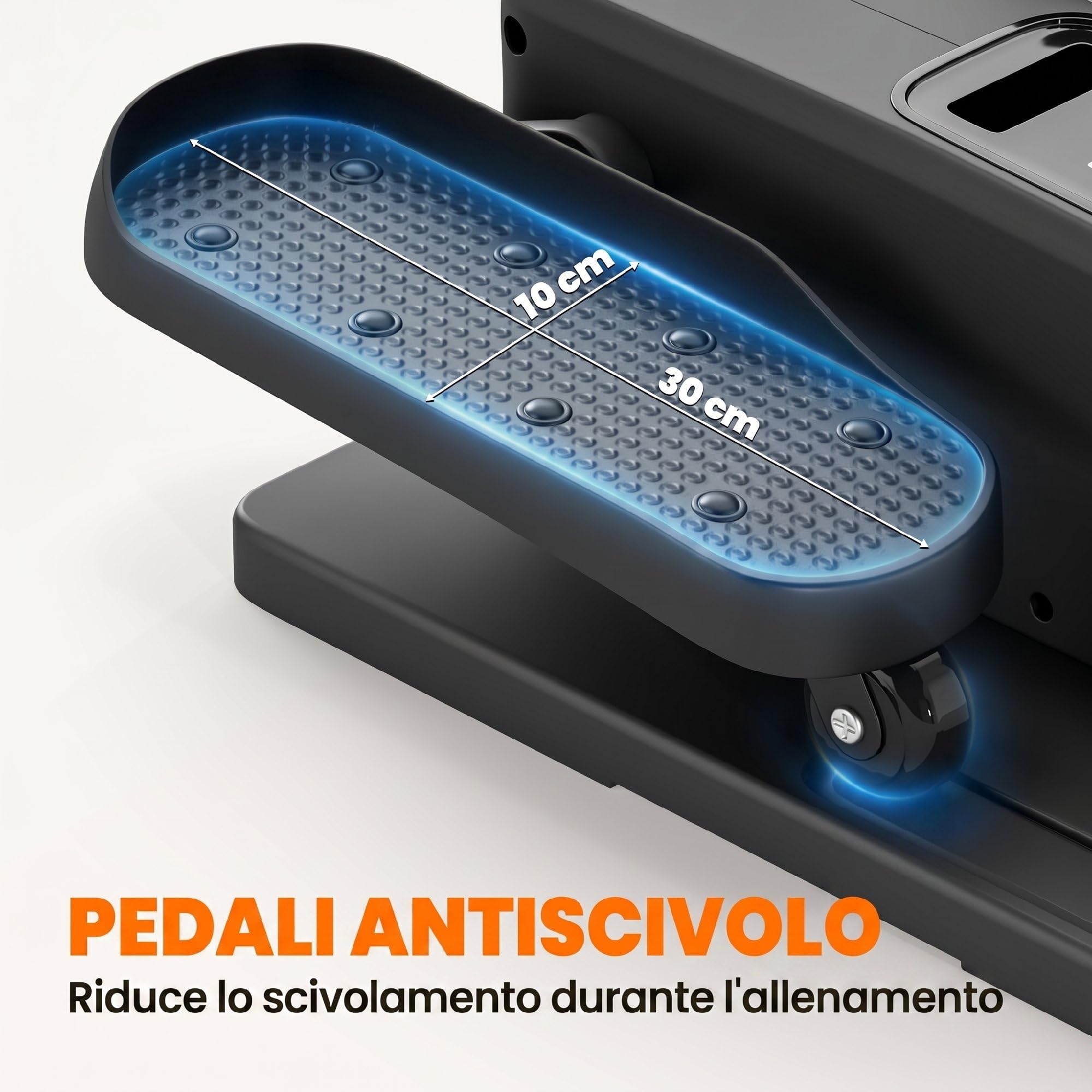 SPORTNOW Mini Ellittica da Scrivania Pedaliera Elettrica per Anziani | Modalità Manuale e Automatica, 12 Velocità Regolabili, Stepper Portatile, con Telecomando, Monitor LED, per la Casa
