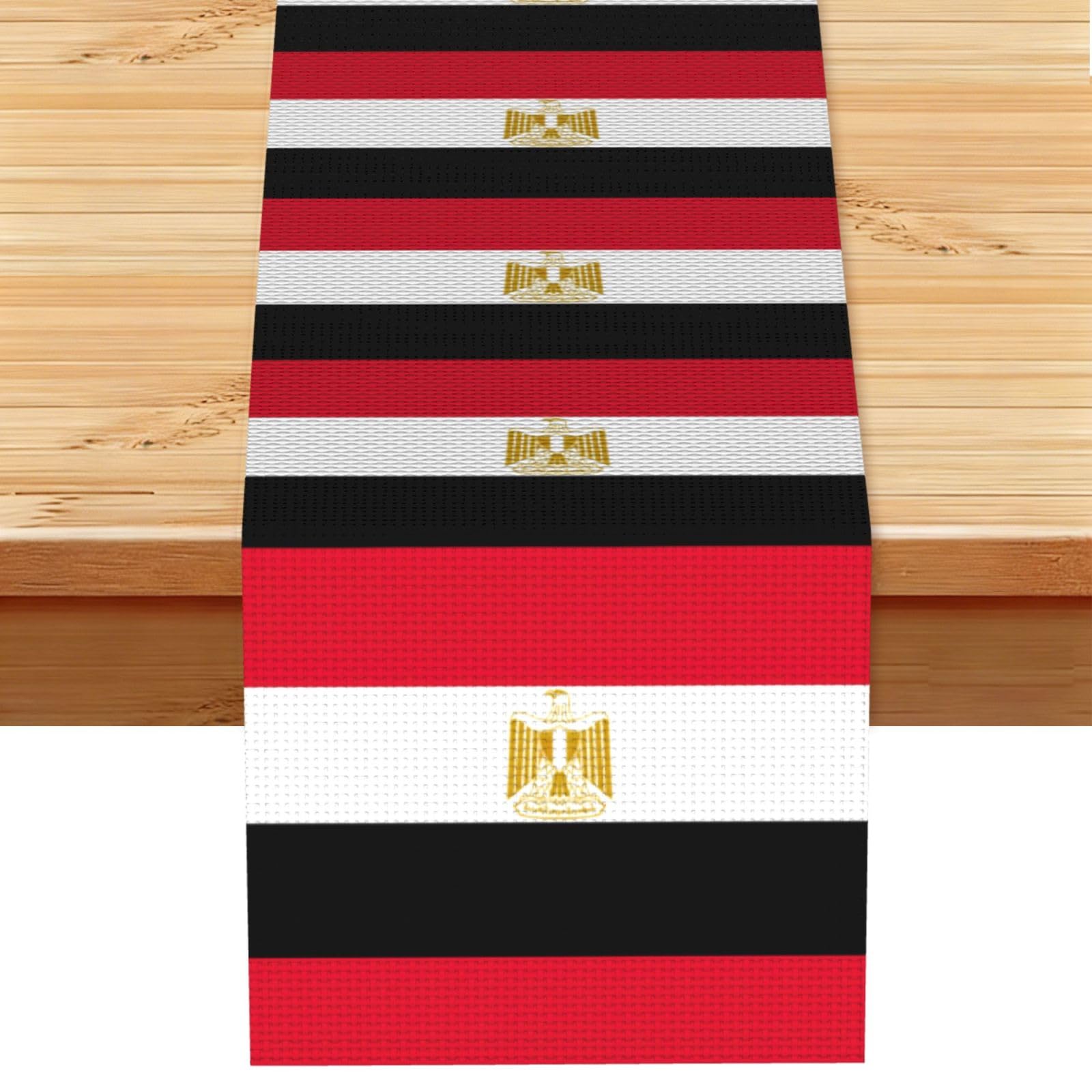Egyptian flag Vintage Style Table Runner 13x72in, Soft Printed Centerpieces for Tables, Kitchen, Countertops & Dining Area Home Decor