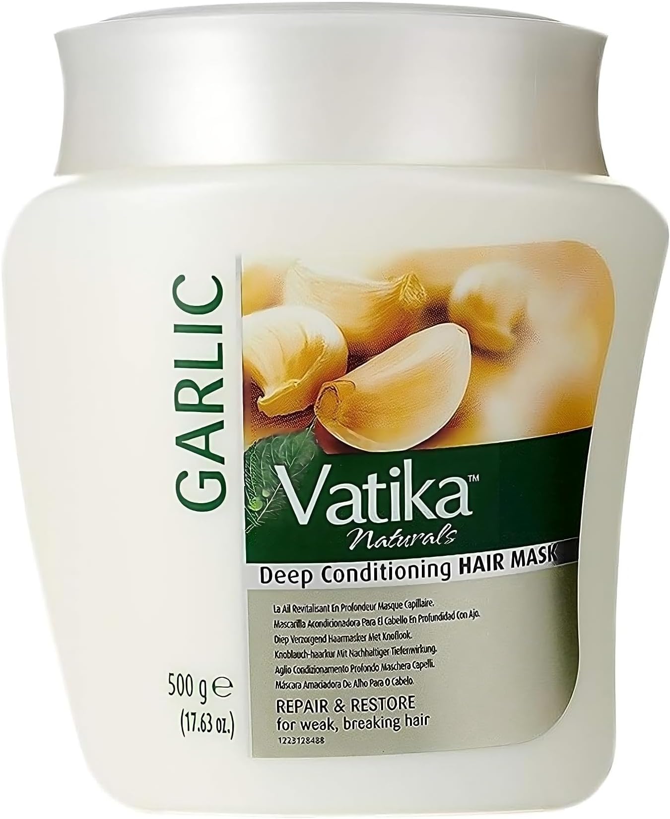 Hot Oil Hair Mask - Garlic & Multivitamin for Dry, Damaged, Nourishing & Strengthening, Deep Conditioning for Soft, Smooth Hair - 500ml