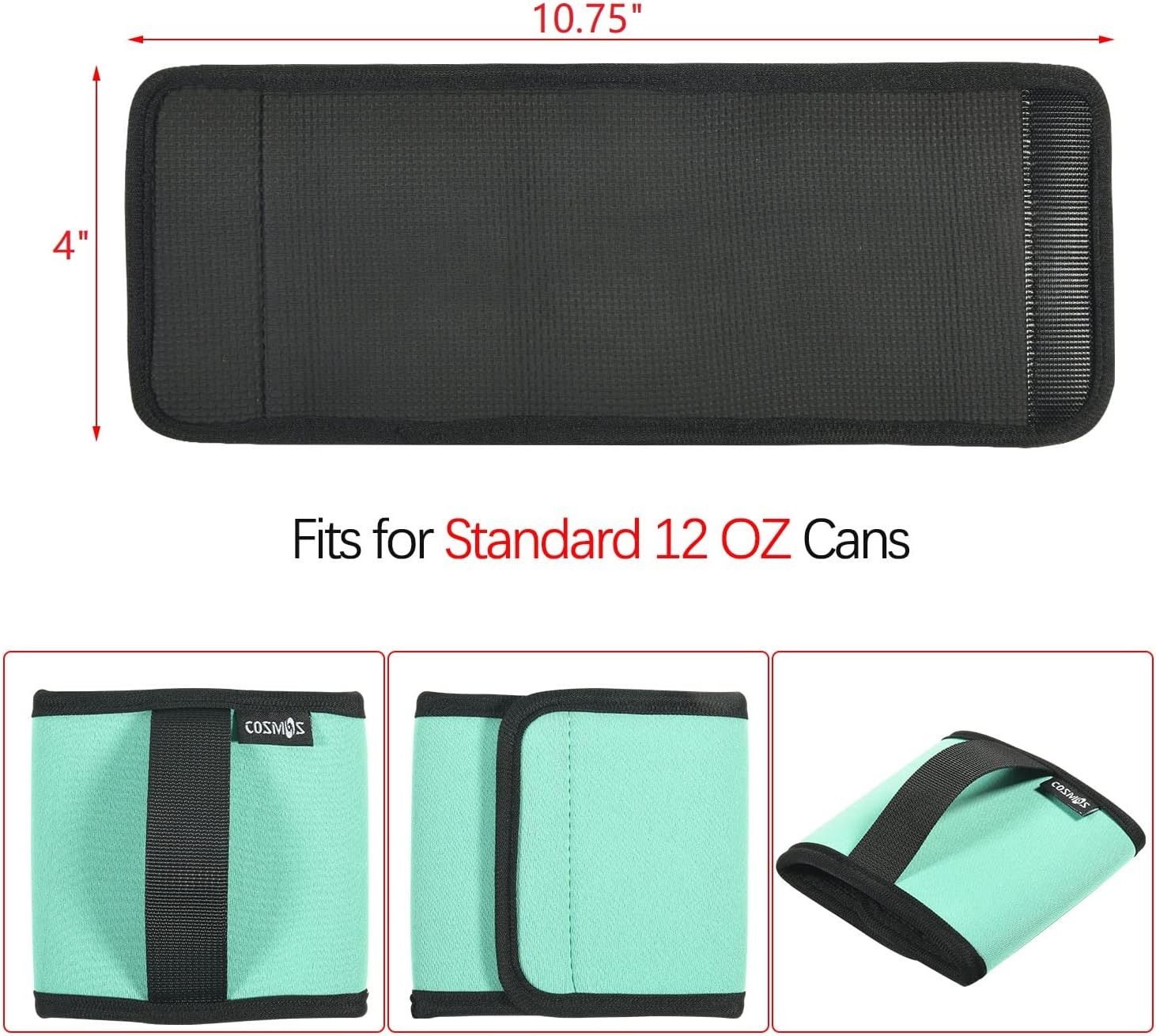 Cosmos 3 Pcs Soft Neoprene Can Cooler Sleeve Anti-Slip Insulator Soda Can Cover Sleeve with Handle Grip fits 12 Oz Standard Size Drink Can for Beverage Beer Can - Image 3