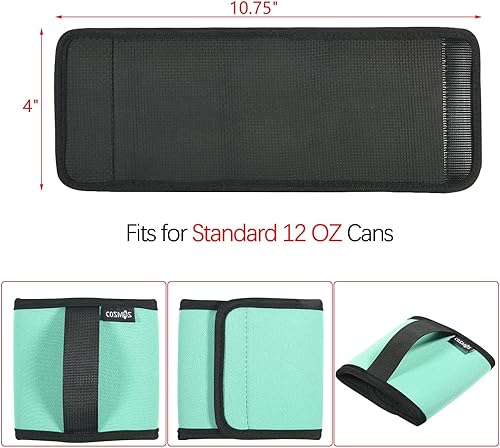 Miniatura 3 de Cosmos Paquete de 3 fundas aislantes de neopreno suave con asa para latas estándar de bebidas y cervezas de 12 onzas líquidas