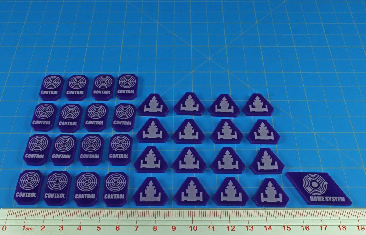 Command & Control Token Set | Compatible with Twilight Imperium 4th Edition | Set of 33 (Purple)