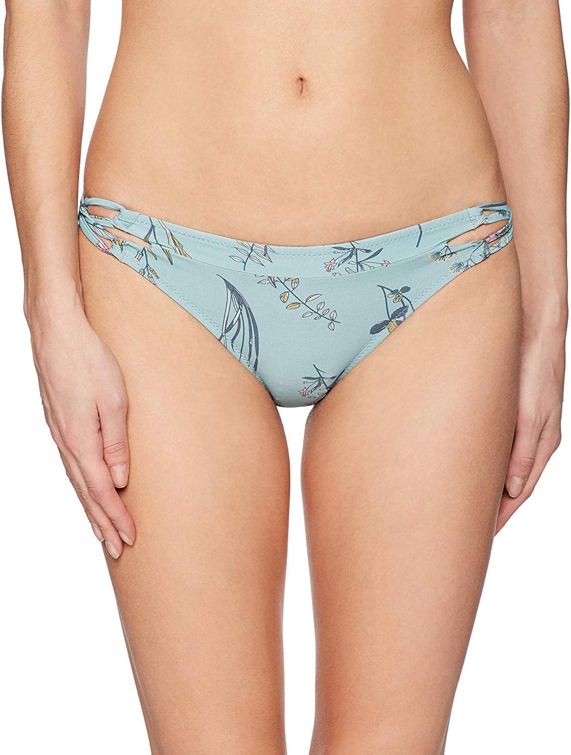 O'NEILL Women's Piper Floral Cut Out Hipster Bikini Bottom Swimsuit