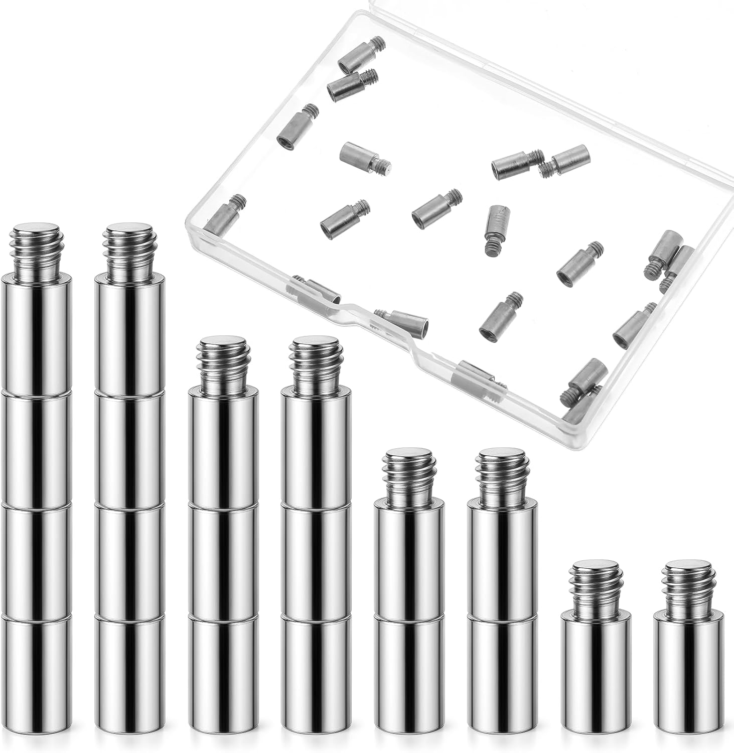 20PCS Scrapbook Extension Posts Album Accessories Extension Post Replacement for Binding Extending Post-bound Refillable Photo Album Scrapbook Screws Craft Diy Refill Pages (12 mm/ 0.47 Inch)