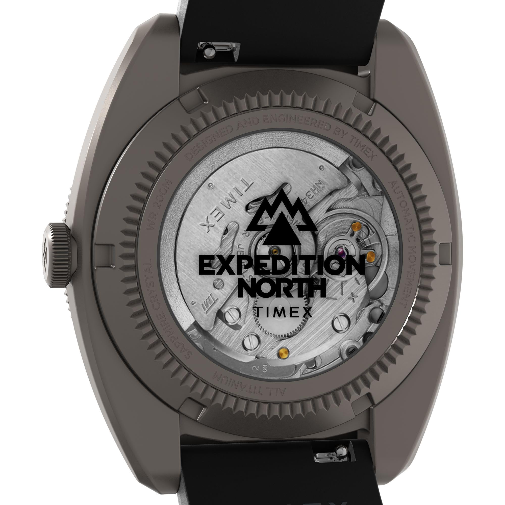 Timex Męski zegarek Expedition Expedition Pioneer 41 mm - czarny pasek czarna tarcza tytanowa obudowa
